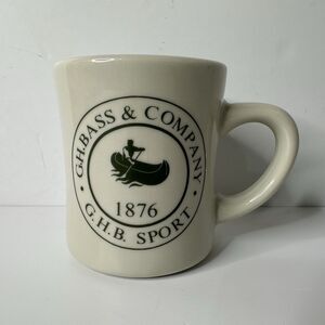 G.H. Bass & Co GHB Sport Ceramic Coffee Mug Canoe Graphic Since 1876 Gorpcore